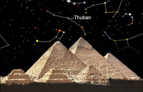 Tähti nimeltään Thuban eli Alpha Draconis ja Egyptin pyramidit.