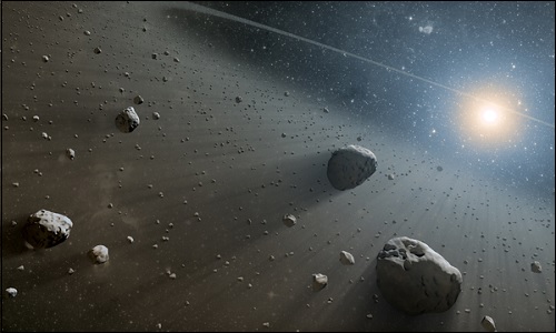 Asteroidivyöhyke Marsin ja Jupiterin ratojen välissä.